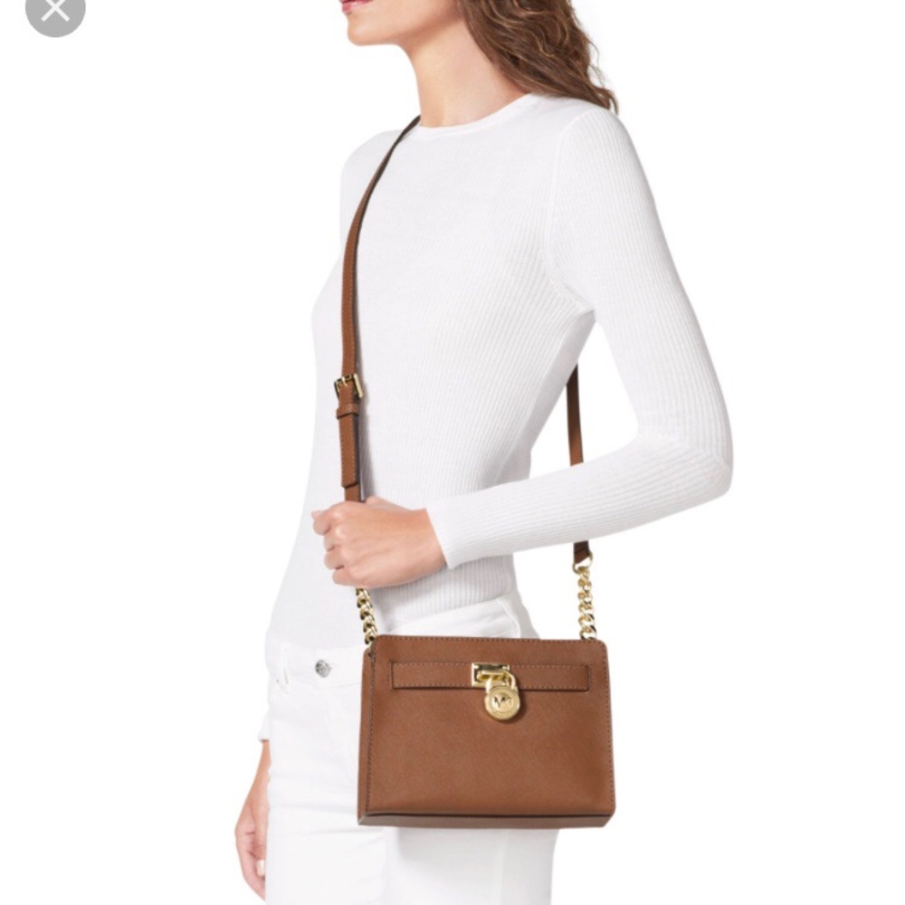 Michael Kors Small Hamilton Crossbody in Brown
